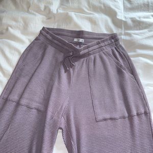Tna Waffle Wide-Leg Pant in Purple